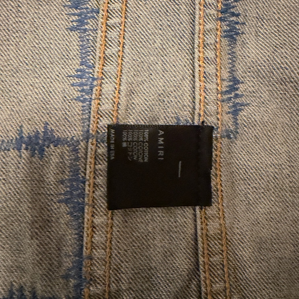 Amiri Blue Patchwork Jean Jacket - image 4